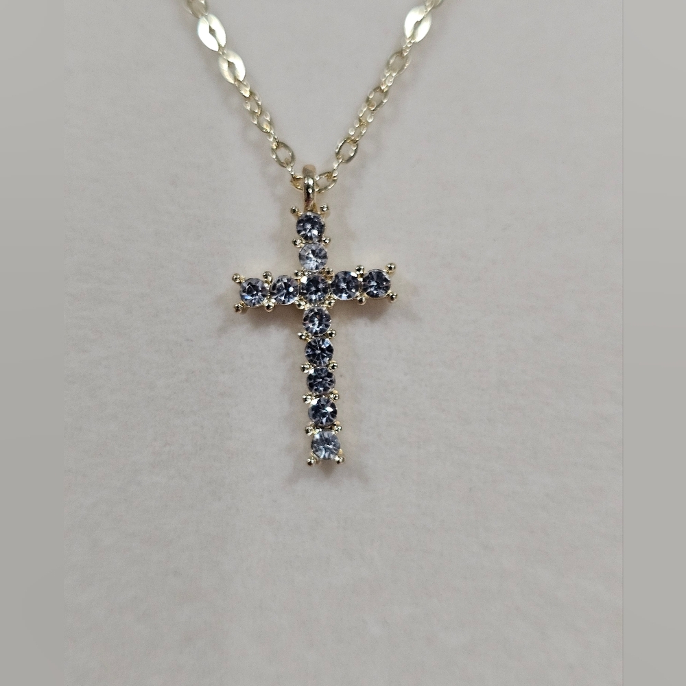 Gold Cross Pendant Necklace